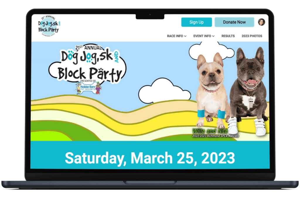 Image of The Dog Jog website.