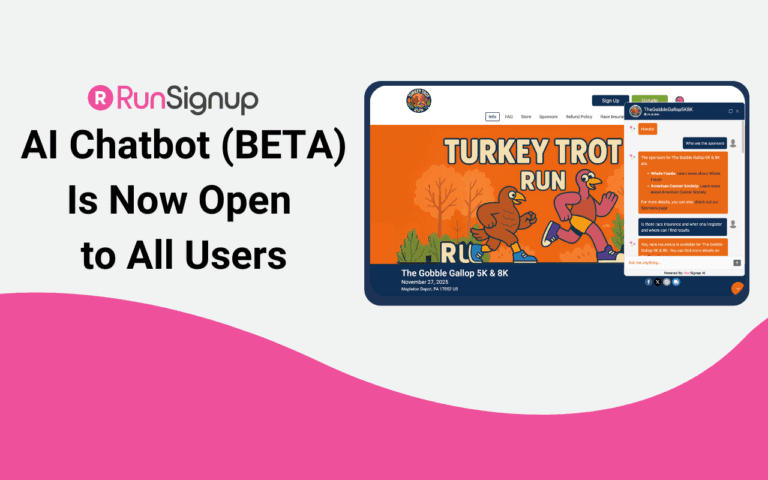 The RunSignup AI Chatbot (BETA) Is Now Open to All Users