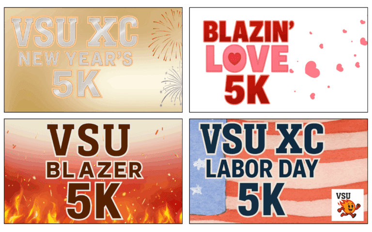 Screenshots of header images from each VSU race