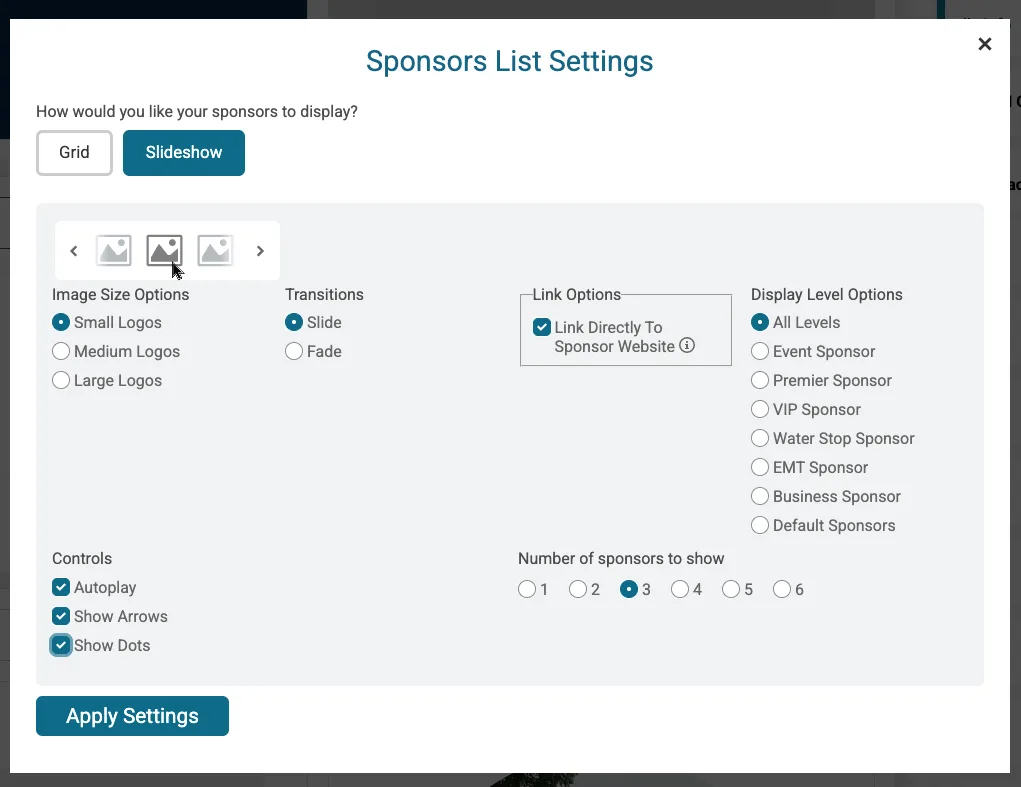 New Sponsors Component Options for Website V2
