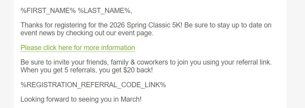 Email example of referrals