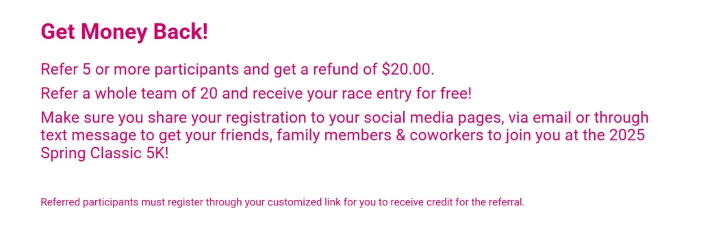 Website example of referrals