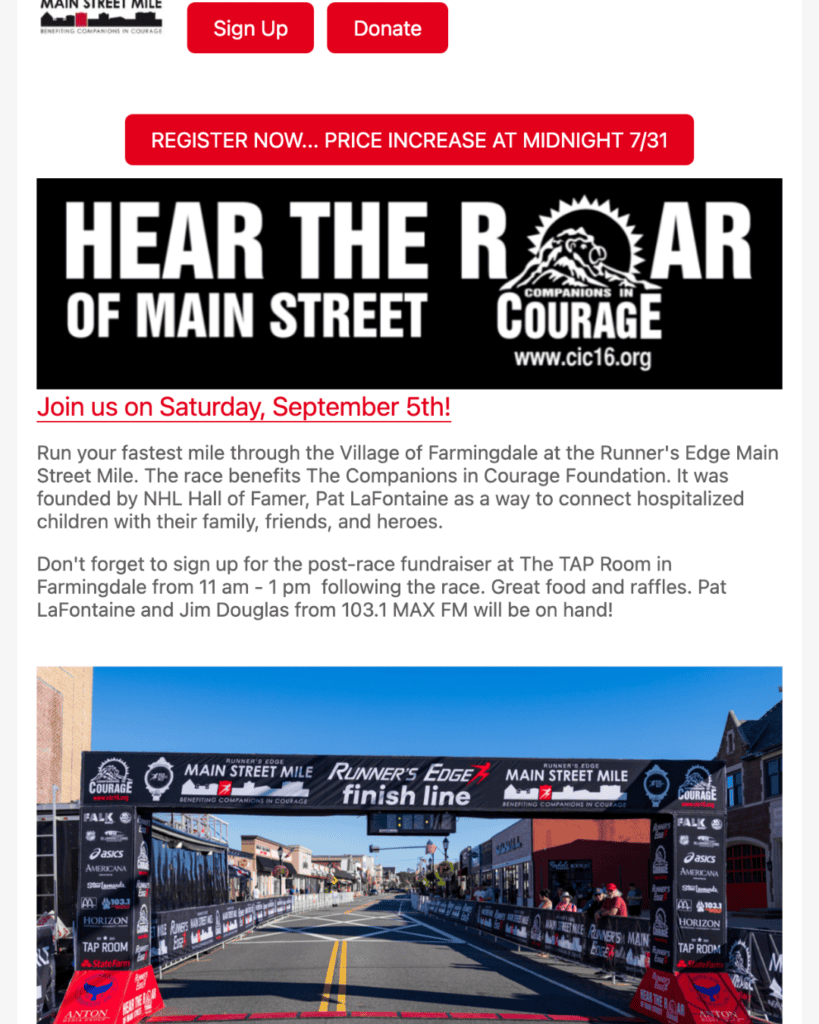 Event email