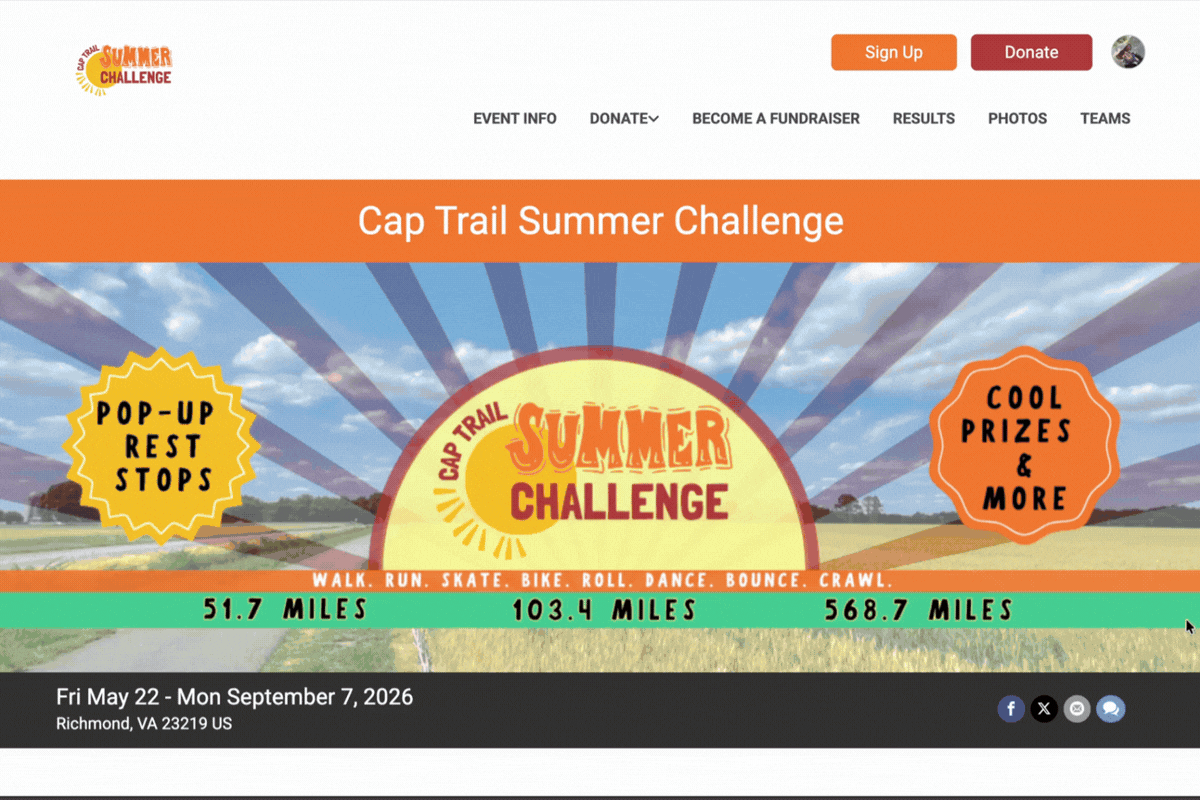 Runs the Summer Challenge virtual results