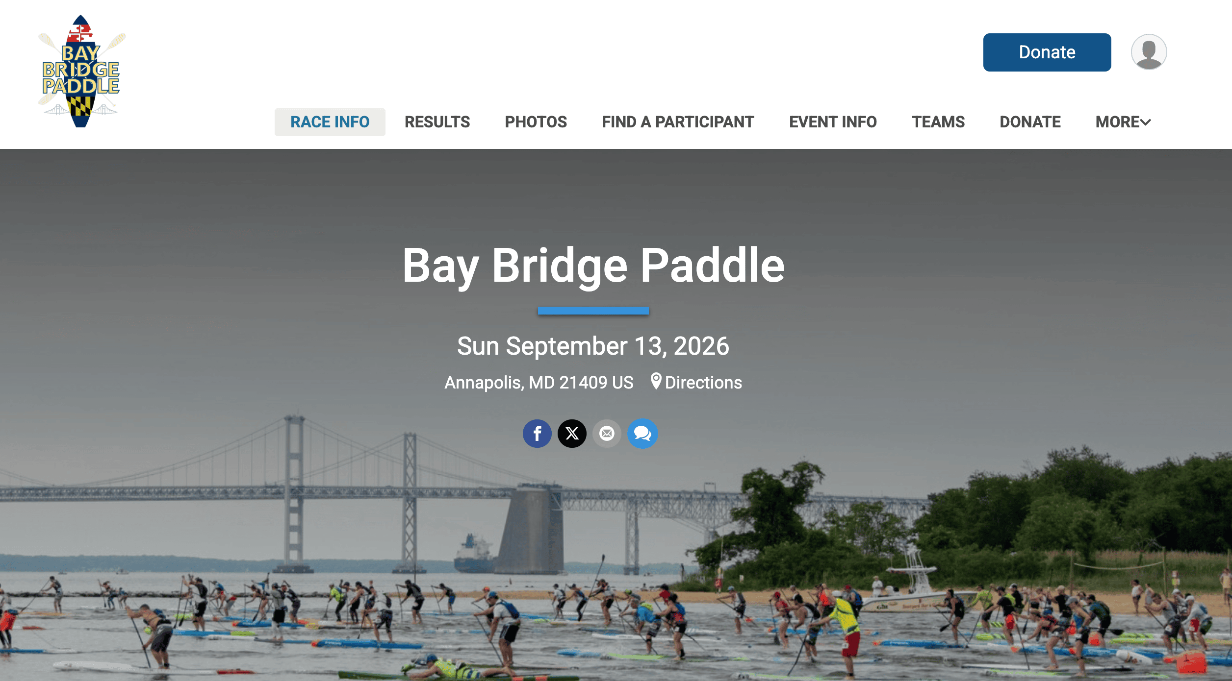 Bay Bridge Paddle on the Chesapeake Bay