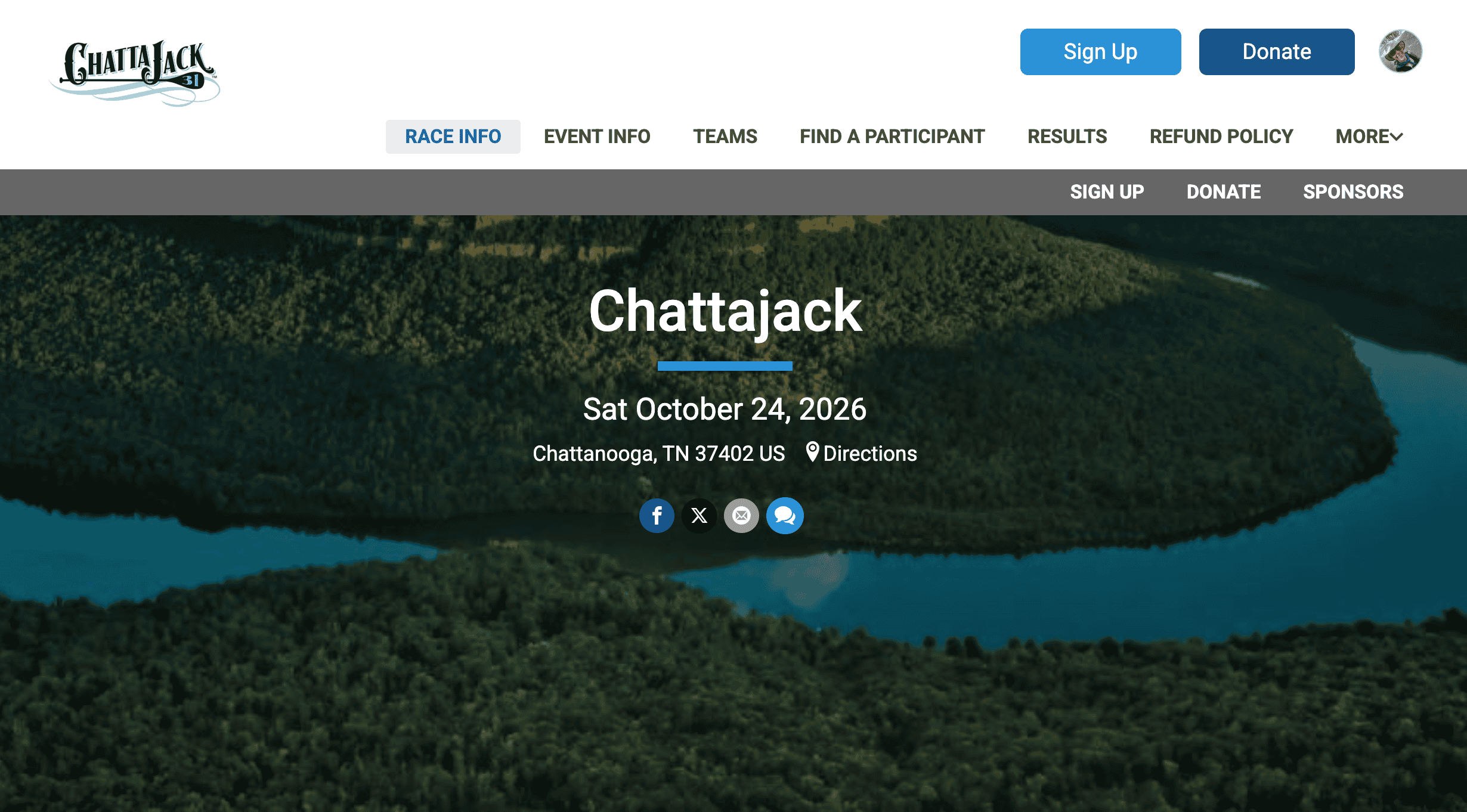 Paddlers racing ChattaJack in the Tennessee River Gorge